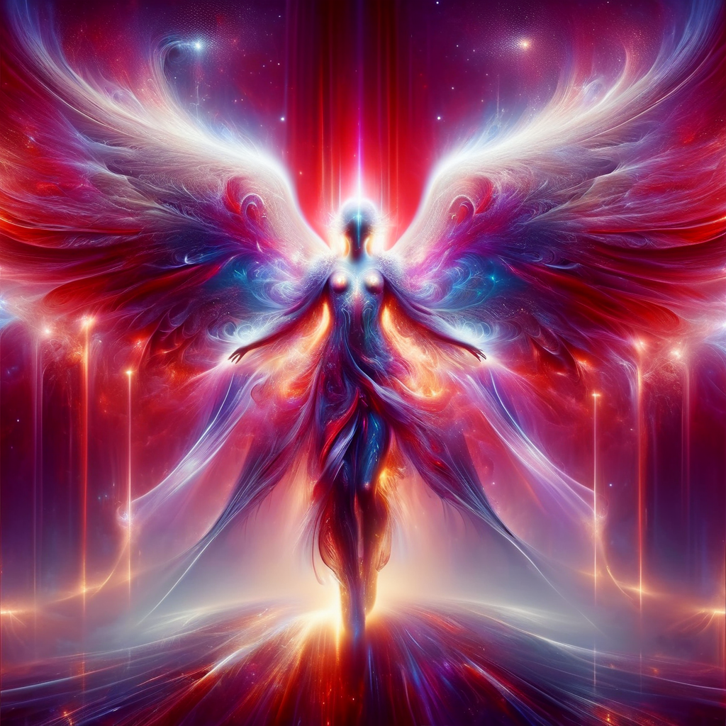 mystivis  mystical angel with red wings<lora:mystivis:1>