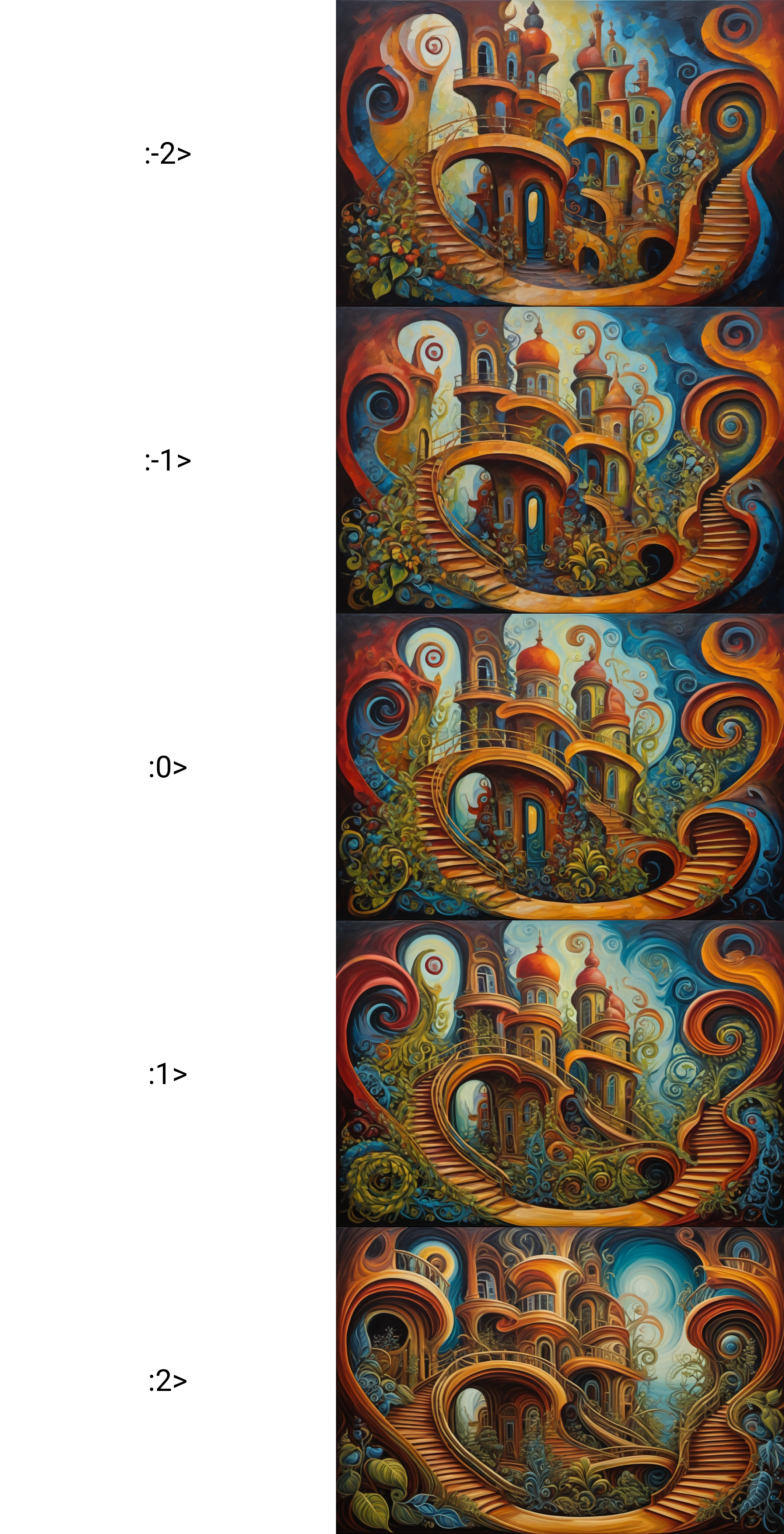 Abstract oil painting of eccentric architecture and bizarre botanicals,theme of the inside outside,textured swirls strokes shapes spirals cascades,energy,tempo,bold,high contrast,surrealism,detailed,<lora:detailer-xl:-2>,