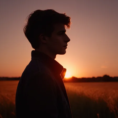 cinematic film still of <lora:backlight style:1>
A backlight photo of a person standing in a field with a sunset behind them,solo,short hair,1boy,standing,male focus,outdoors,sky,water,night,grass,scenery,sunset,silhouette,dark,orange theme , back light, rim light, ray light, hair light, background light, realistic, realism, photorealism, hyperrealism, hyperrealistic, realistic, sharp, detailed, cinematography style, film light style, movie still, professional photography, artistic, perfection, contrast, cinematic, filmic, high quality photo, 8k quality, colorful, different people, dark shadow, covered in shadow, partially covered in shadow, backlight style, shallow depth of field, vignette, highly detailed, high budget, bokeh, cinemascope, moody, epic, gorgeous, film grain, grainy