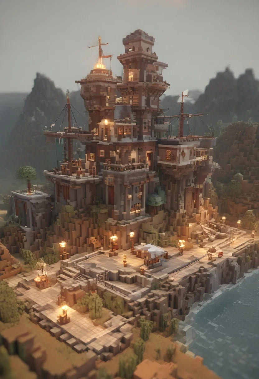 (score_9, score_8_up, score_7_up) masterpiece, (perfect lighting), absurdres, landscape, minecraft, 3d, badlands, blu
tf2map, degroot keep, castle, flags, upward, lamp posts, (shore), ship, docks, ship yard, boats, ships, bridge, cloudy, scenery, no humans, payload, bombs, flags, pirate bomb, bomb cart, outdoors, light house, towers, torches, midpoint,, waterfall, official, <lora:tf2map:1.2>