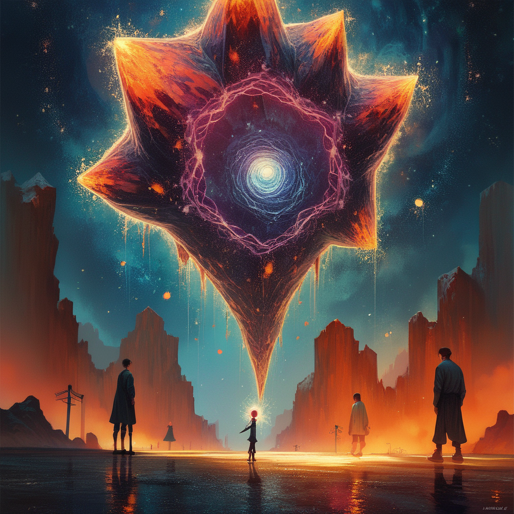 score_9, score_8_up, score_7_up, score_6_up, darkness, crystalline cosmic portal surrounded by swirling galaxies and iridescent light, highly detailed <lora:ponys-dream:.9>