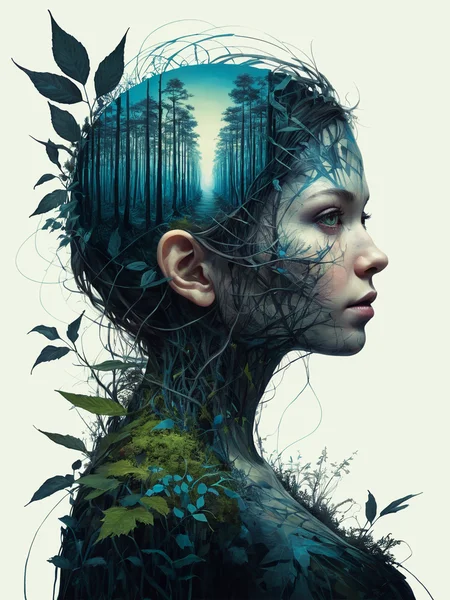 mysterious silhouette forest elvf woman, by Minjae Lee, Carne Griffiths, Emily Kell, Geoffroy Thoorens, Aaron Horkey, Jordan Grimmer, Greg Rutkowski, amazing depth, masterwork, surreal, geometric patterns, intricately detailed, bokeh, perfect balanced, deep fine borders, artistic photorealism , smooth, great masterwork by head of prompt engineering <lora:add-detail-xl:2> <lora:Double_Exposure:0.5>