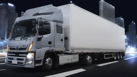 masterpiece,(bestquality),highlydetailed,ultra-detailed,illustration,(driving:1.5),Japanese truck,(nightime),cityscape,Expressway,vehicle_focus,<lora:add-detail-xl:1>,<lora:Japanese_truck_2025.1.1:1>,