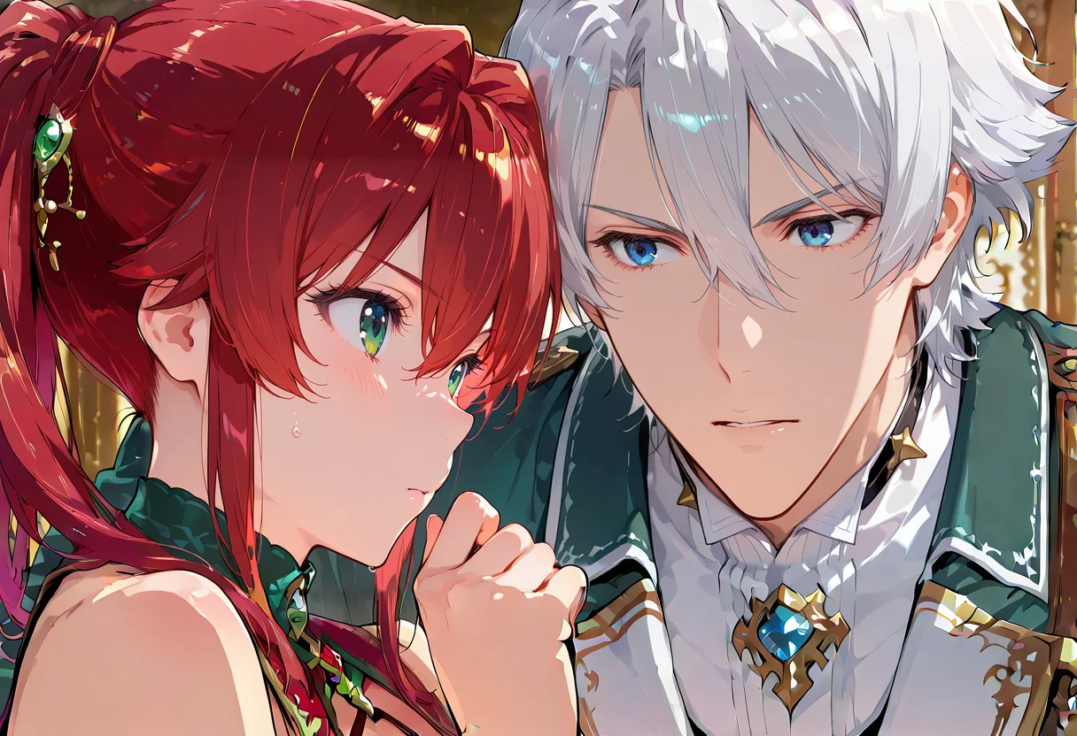 <lora:takeda_hiromitsu_style_illustrious_goofy:0.8>, anime screencap, anime coloring, <lora:Eyes_Lora_Pony_Perfect_eyes:0.5>, 1girl, 1boy, <lora:noobai_vpred_1_masterpieces_v23:0.5>, masterpiece, best quality,
BREAK <lora:Alethea:0.8>, red hair, green eyes, Alethea
BREAK <lora:Samuel_von_Heathcliff:0.8>, White hair, blue eyes, Samuel von Heathcliff
