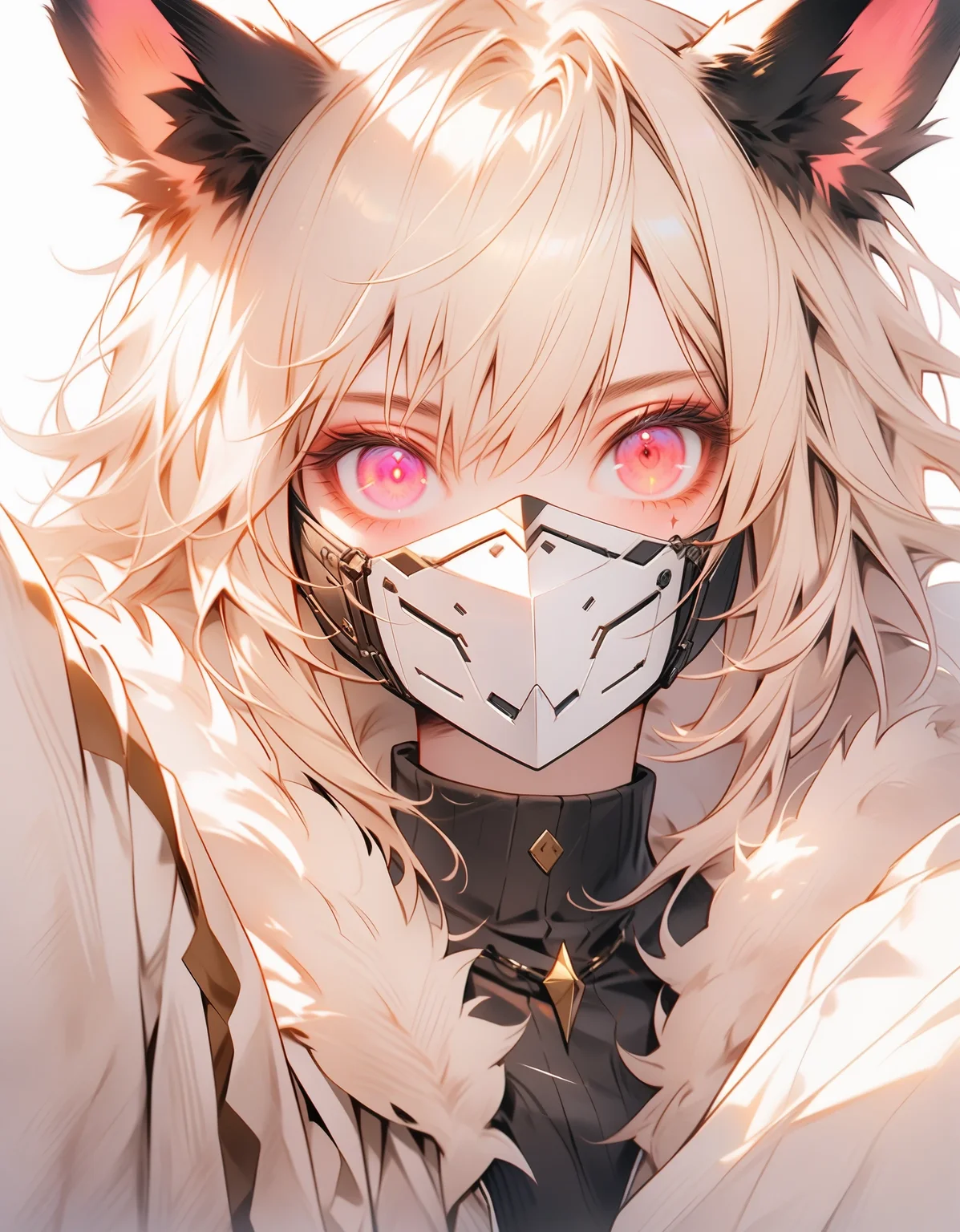 rating:safe, featureless_(disambiguation),
likunea,
league_of_legends
kindred_(lol), lamb_(lol),
bovid, caprine, mammal, sheep,
digital_media_(artwork), hi_res,
anthro,, female, feral, fingers, fur, glowing, glowing_eyes, glowing_markings, , hair, looking_at_viewer, markings, mask, simple_background, spread_legs,, vwhite_body, white_fur, white_hair,