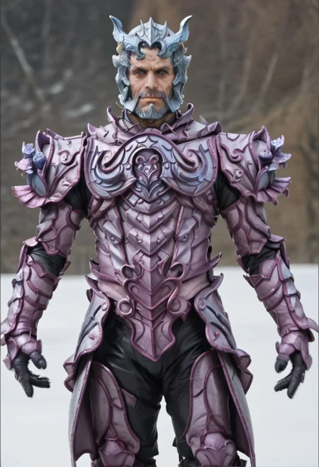 demonrace, solo, 1boy, male focus, armor, looking at viewer