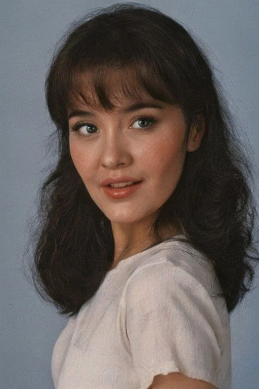 beautiful woman Classic High-Key Portrait: Bright, evenly lit portraits on the subject's face.Pin-Up Bangs