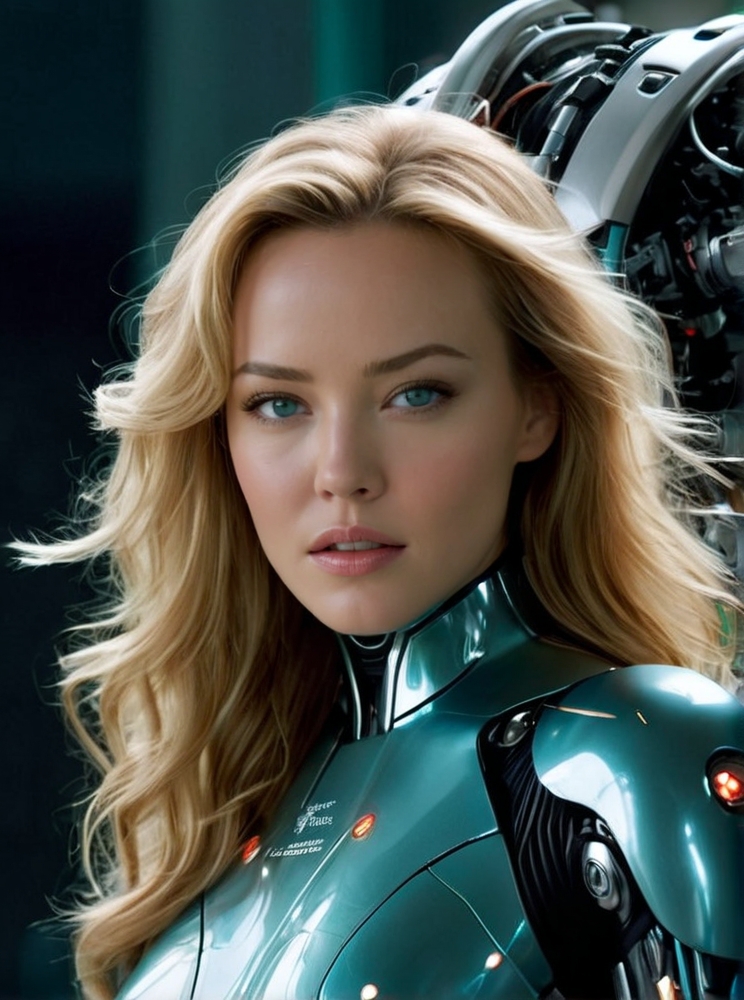 Photo of Patty Kaff, shooting a laser at a robot spider, <lora:PerfectEyesXL:0.5>, (detailed beautiful face, detailed, ultra-detailed body:1.1),best quality,photo-realistic,highly detailed,absurdres,cinematic lighting,hyper-realistic,sharp focus,32k resolution,detailxl,SimplePositiveXLv2,
