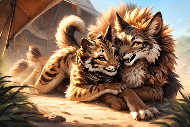 uploaded on e621, by carrot, by castitas, by reallynxgirl, by hioshiru, by loimu, by blotch, by kenket, by lizet,
FurryCore, 
catfolk,
Catra_Shera,
belladonna,
dragon,
(sexy pose), dynamic pose, NSFW, nude,
raised tail, paws, female, flat chest, 
lying on back, butt, presenting, spread legs, 
snuggling, kissing,
feral, furry female anthro cat, detailed and extremely fluffy body fur, tail, stripes, 2 girls, highly_detailed_face, symmetrical_eyes, fangs, open mouth, claws, young,
looking at viewer,
smile, blush, 
athletic, muscular, sleek,
brush stroke style, concept art, highly detailed, masterpiece, best quality, cinematic composition, 
sunlight, on a beach, 
masterpiece, best quality, realistic, (intricate:0.9), (high detail:1.4), film photography, {soft focus}, RAW photo, photorealistic, analog style, subsurface scattering, photorealism, absurd res,