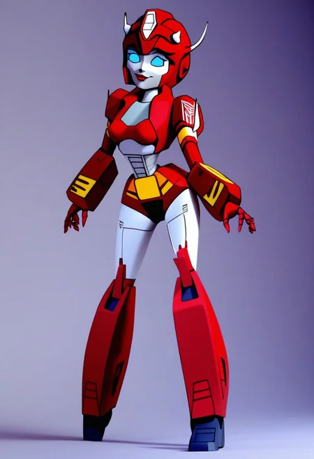 robot planet in space
score_8_up <lora:Transformers 86 FT-000005:1> 1female, autobot, female, all red body, red legs, red head, red armour, small body, petite body, slender form, full body, slim body, slim waist, round large eyes, blue eyes, short legs, small heads, small horns protruding from head, , female lips, happy expression, smiling, curvy limbs, medium robot breasts (nipples), camel toe, (shortstack:0.5)
