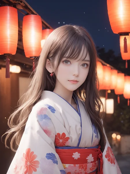 a girl wearing kimono,furisode, obi, chikake, hood, sash,1girl,
face focus, cute, masterpiece, best quality, , long hair,
looking at viewer, upper body, outdoors, night,
<lora:PrgXL_V1:0.75>