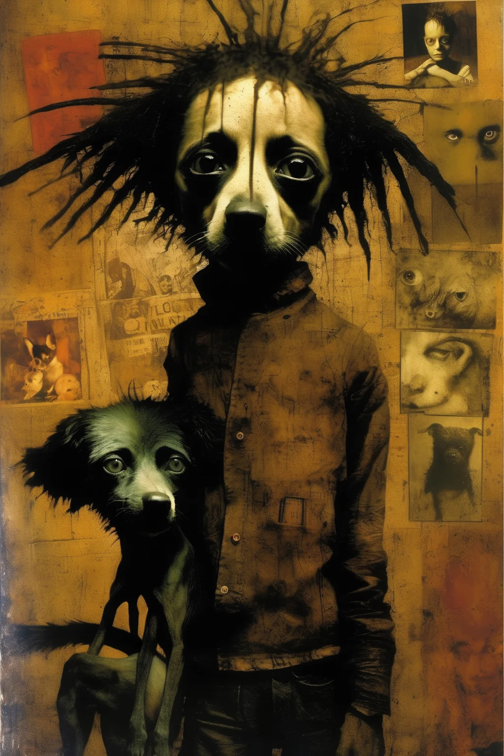 <lora:Dave McKean Style:1>Dave McKean Style - _un chien andalou_Dave McKean poster_razor blade_jean michel basquiat_McKean_Jeremy Mann_photographs_paintings_Colin Davidson_