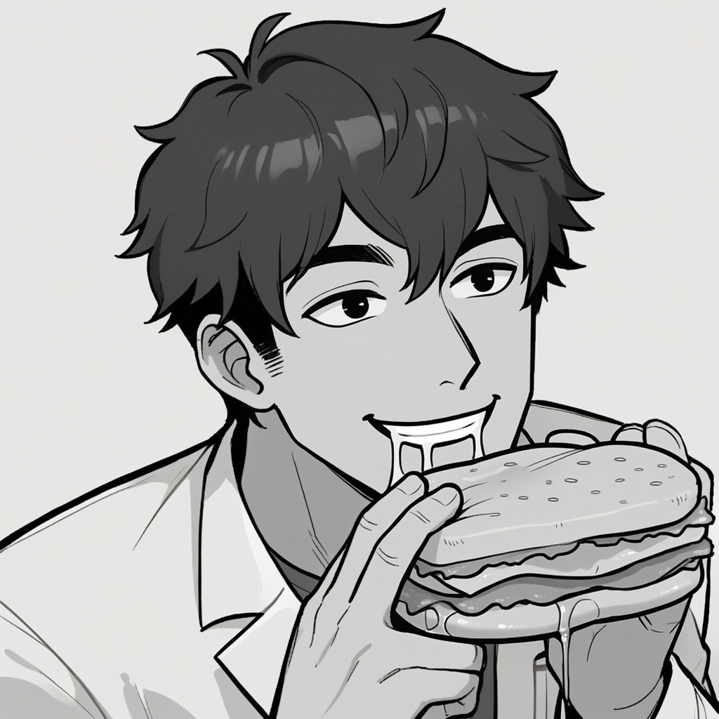 score_9, score_8_up, score_7_up, score_6_up, score_5_up, score_4_up, zPDXL2,source_anime,rating_questionable,1boy, shaggy rogers, holding sandwich, <lora:Excessive_Drool:0.8> dr0.80.8l, saliva, excessive saliva, drooling,smile, cowboy shot,