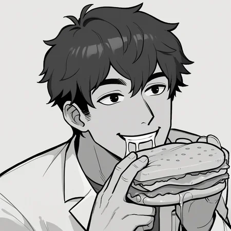 score_9, score_8_up, score_7_up, score_6_up, score_5_up, score_4_up, zPDXL2,source_anime,rating_questionable,1boy, shaggy rogers, holding sandwich, <lora:Excessive_Drool:0.8> dr0.80.8l, saliva, excessive saliva, drooling,smile, cowboy shot,