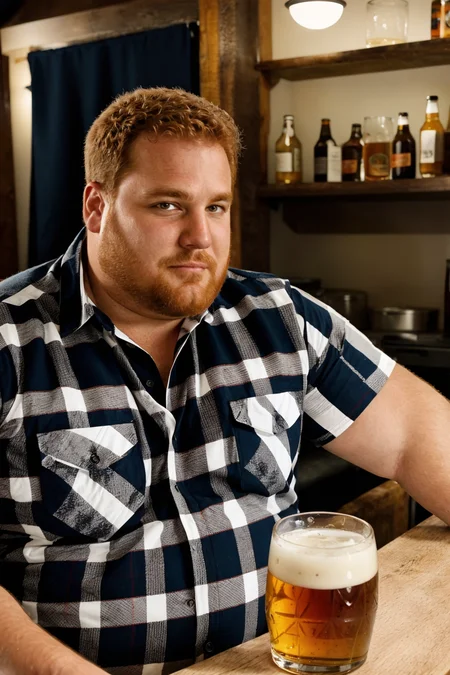 dg_Tuck, handsome man sitting in a pub, plaid shirt, beer <lora:dg_Tuck_v1:1> <lora:weight_slider_v2:1>