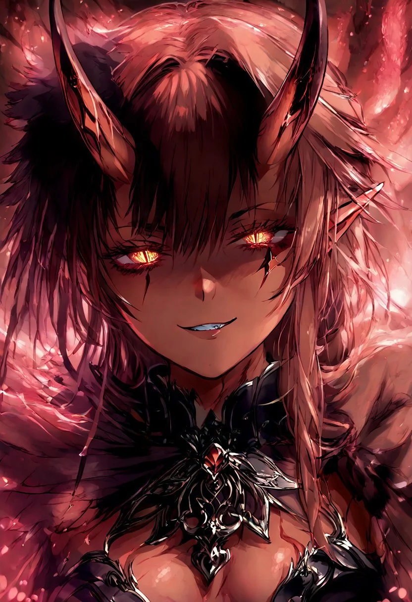 (Masterpiece:1.3), (best quality:1.2), (detailed background:1.1), (intricate details:1.1), (detailed background:1.2), 1girl, solo focus, perfect anatomy, sexy, 2d style,
BREAK
(score_9, score_8_up, score_7_up), (Masterpiece), (expressive eyes), 1girl,
Aka-Oni, oni, colored skin, red skin, straight horns, scars,
<lora:MGE_V5.0:1.2>
BREAK
revealing clothes, sexual pose, charming, revealing clothes,
perfect body, tall,
dynamic angle, side shot,
edgy and dramatic fashion photography,volumetric lighting, bloom, harsh lighting, muted colors,
looking down at the viewer, smirk, face scared, bloom,
BREAK
smooth style,upper body,face focus,shaded face,particles, lighting,dynamic pose,back lighting,slit lighting,
cowboy shot, sword,
BREAK
perfecteyes,NegativeDynamics,,hkevil,