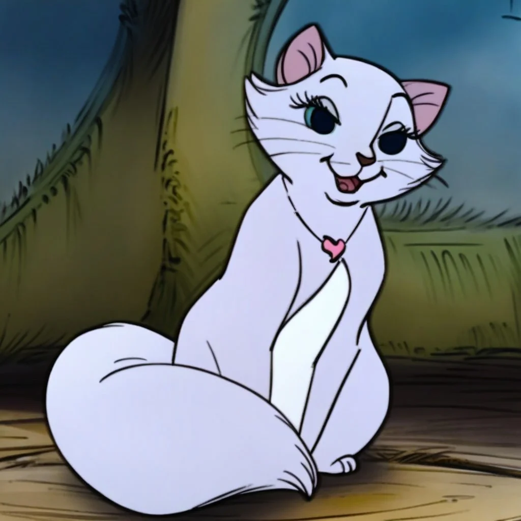 duchesscat, blue sclera, white fur, cat, black eyes, body fur, female, (((looking at viewer))), ((((((front-view)))))), smug, (((eyelashes))), (((girly))), (((flirty))), slightly open mouth, (((no neckwear except pink heart necklace))), solo, happy, smiling, feral, quadruped, ((((((full-body view)))))), (((sitting in place))), friendly, (((mostly open eyes))), (((open mouth))), cute, sweet, solo, large expressive eyes, detailed fur, tail in front