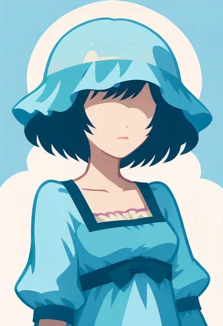 score_9, score_8_up, score_7_up, score_6_up, score_5_up, score_4_up <lora:PonyMinimalStyle:1> Minimalstyle, ,shiina mayuri 1girl, simple, faceless female, beautiful, extremely detailed, vector, headshot <lora:steinsgate_shiina_ponyXL:1>