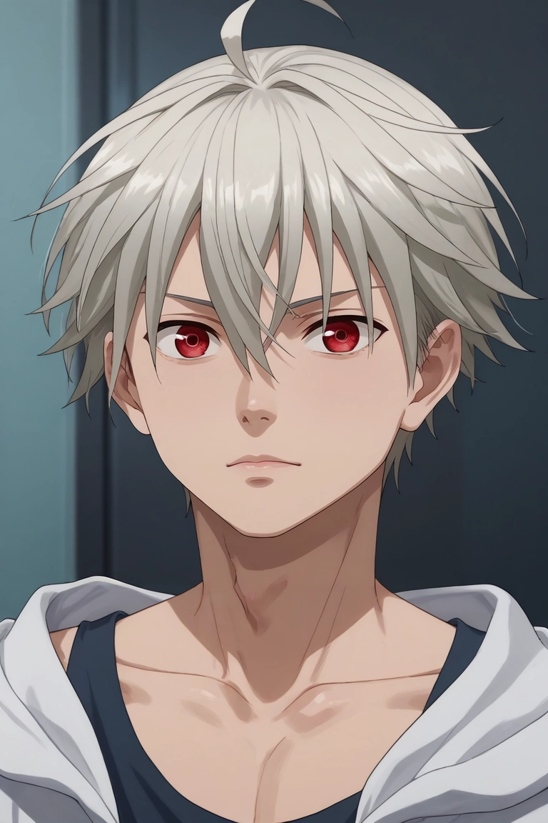 score_9, score_8_up, score_7_up, source_anime, rating_safe, , (realistic:0.6), looking at viewer, depth of field, 1boy, solo, male focus, <lora:yoshio_kobayashi_pony:0.92>, yoshio_kobayashi, grey hair, red eyes, short hair, hair between eyes, ahoge, , , <lora:sdxl_lightning_8step_lora:1>