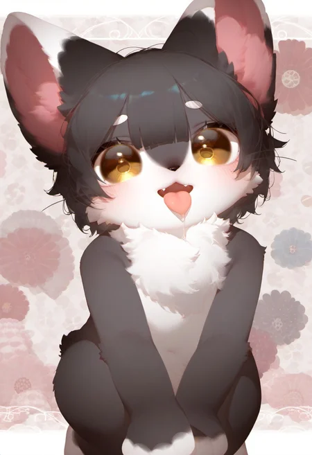 score_9, score_8_up, score_7_up, hoshimiii_mi, alens, 1boy, furry, cute, kemono, solo, looking at viewer, detailed background, fkg, ((((sdgs)))), zgq, rating_questionable, tongue out, drooling