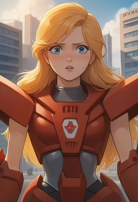 score_9, score_8_up, score_8,
anime of mnrva, long blonde hair, blue eyes, pink lips, powersuit, armor,
1girl, sexy girl,
(perfect small breasts), small breasts, parted lips,
standing in a city street, skyline
embarrassed, submissive, masterpiece, dripping sweat, steamy, pov, portrait,