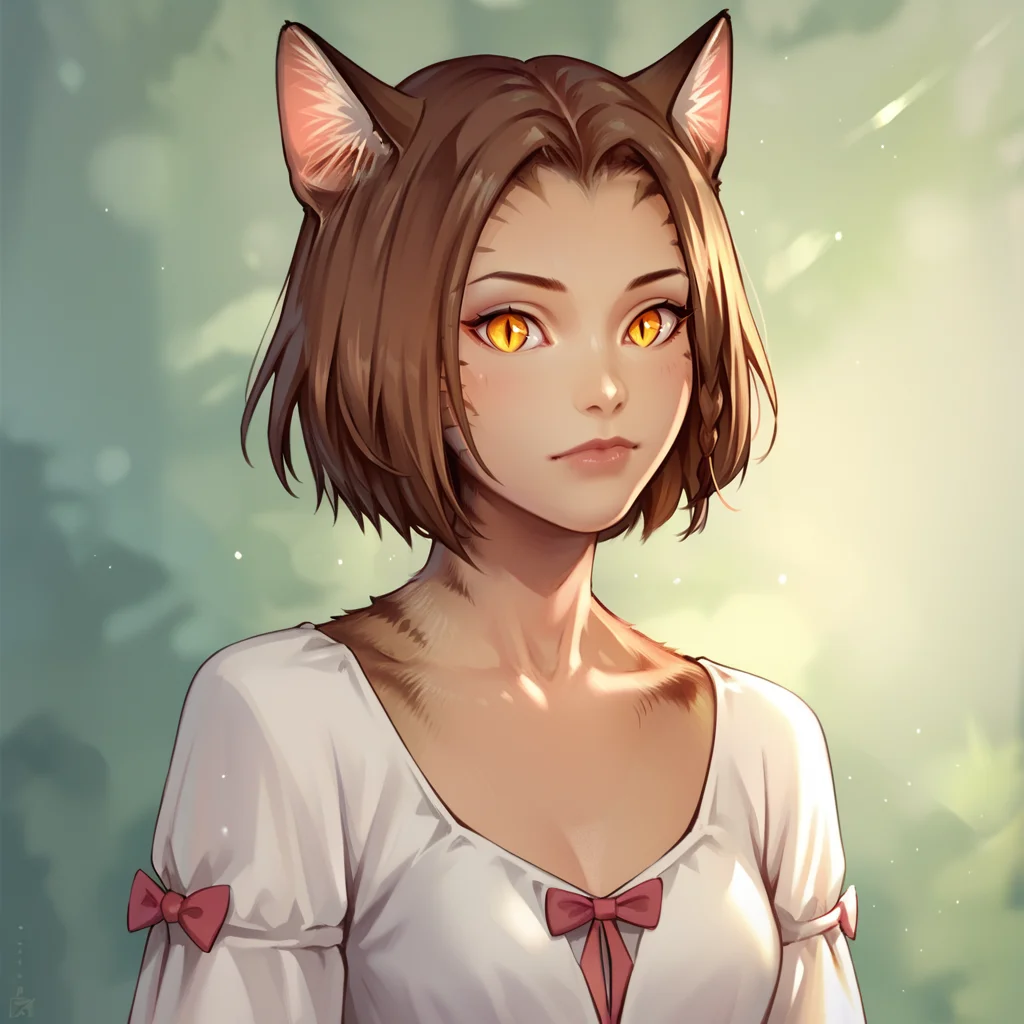 score_9, score_8_up, score_7_up, source_anime <lora:Mrissi:1> mrissi, catgirl, fur, cat ears, cat tail, short hair, brown hair, yellow eyes, closed mouth, white dress,