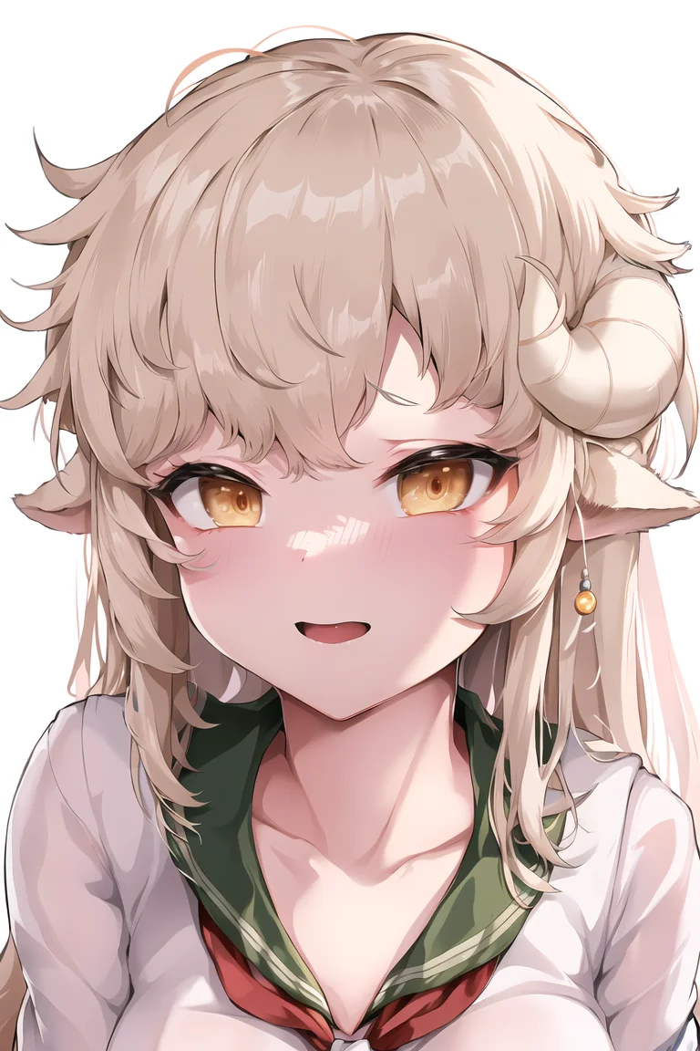 (masterpiece:1.3), (intricate_details:1.3), (high resolution:1.2), (8k_resoultion:1.1), (high quality:1.2), (distinct_image:1.1), (finely detailed:1.1) <lora:maple_lara_v3:1>,lara,horns,animal ears,<(white_background), (simple background) ,((school uniform)),