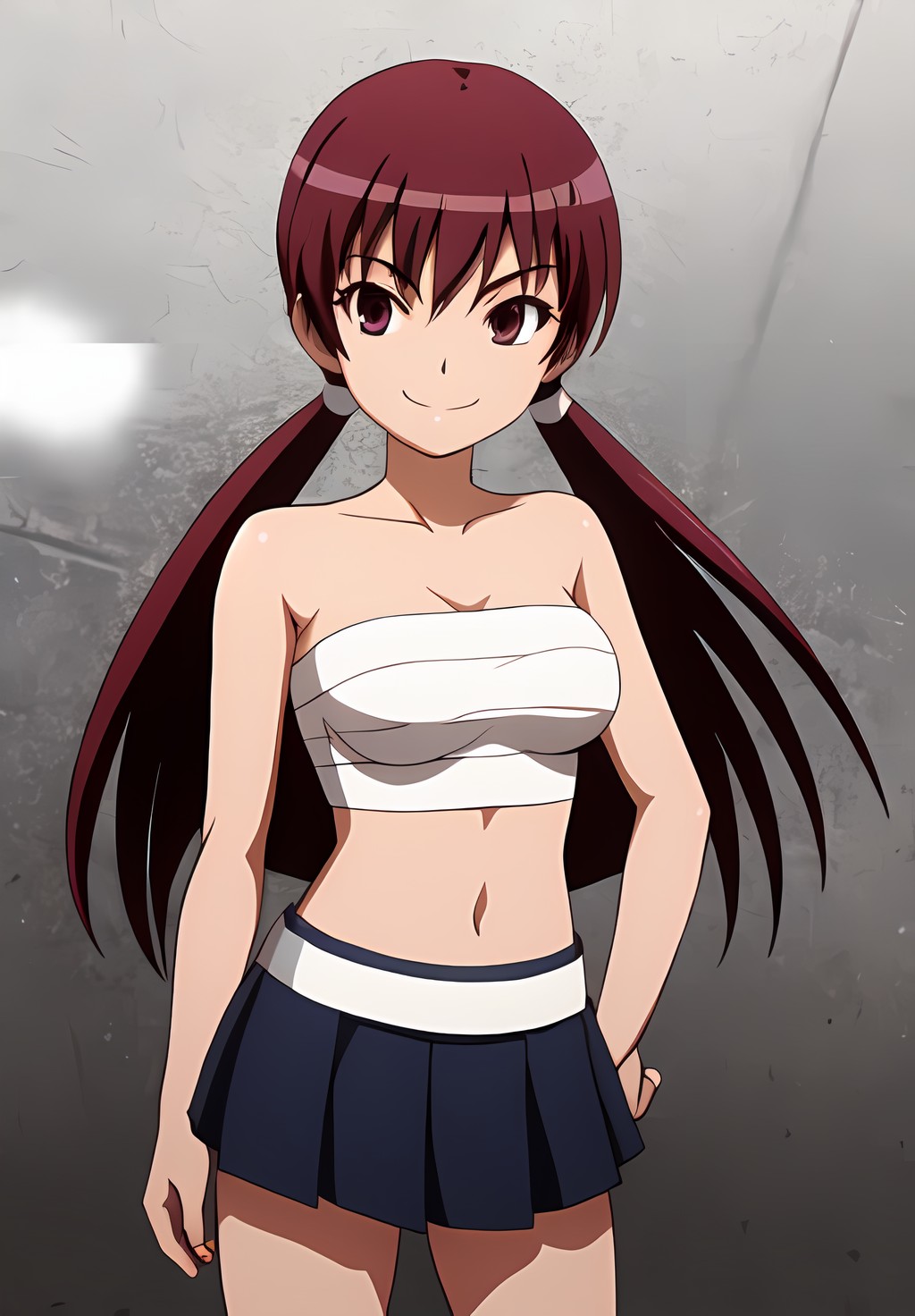 <lora:IndexAndRailgunv2:0.6>, Awaki, solo, smile,
