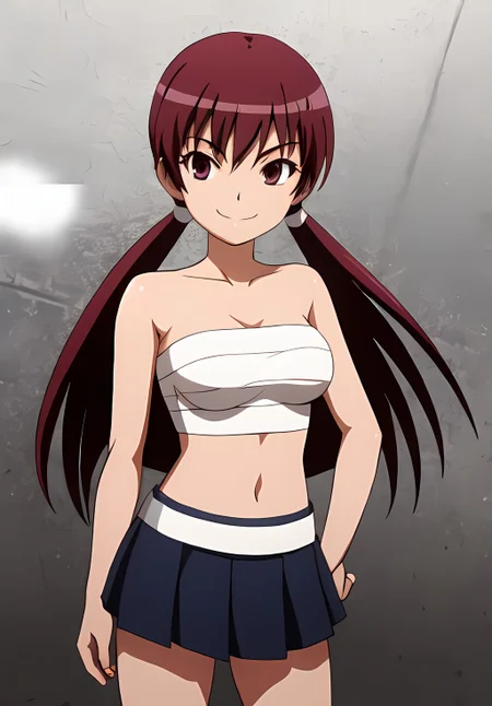 <lora:IndexAndRailgunv2:0.6>, Awaki, solo, smile,