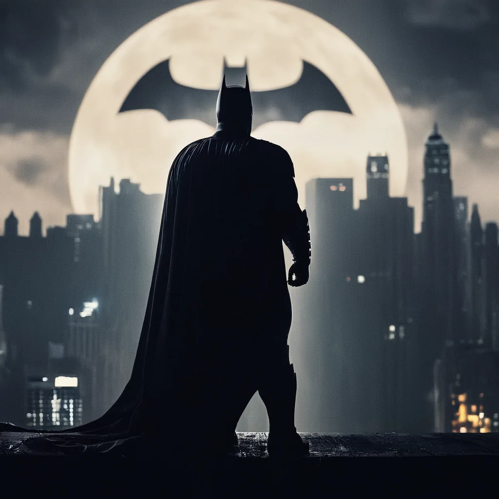 cinematic film still of <lora:perfection style:0.6>
<lora:gotham city style v2:0.8>
<lora:Chiaroscuro Lighting Style:0.6>
Gotham City a batman silhouetted with a city in the background Gotham City Style,solo,outdoors,sky,cape,night,parody,moon,building,full moon,city,silhouette , detailed, real, different, unique, cinematic, dramatic, concept art, filmic, detailed background, detailed settings, artstation, gothic New York, gotham city style, shallow depth of field, vignette, highly detailed, high budget, bokeh, cinemascope, moody, epic, gorgeous, film grain, grainy