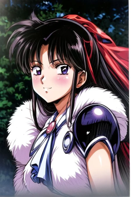 best quality 1girl Setsun4 solo long hair, (night time) forest background black hair very long hair purple eyes multicolored hair armor, small, (fur trim) (medium body),<lora:EMS-179-EMS:0.800000>,<lora:EMS-293862-EMS:0.800000> bow, hair_bow, hair_tubes, red_bow, brown_hair, long_hair, bangs, ascot, frilled_bow, yellow_ascot, blush, smile, hair_between_eyes, athletic, armor, miko, Smiling, happy, dragoon helmet, (helmet)