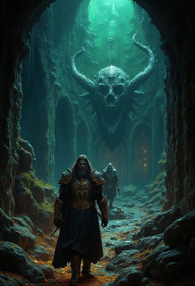 DnD_Grainyboyz,grainy, noise, Dark cyberpunk artwork of THE PROGENITOR OF LUST, Extremely hyper realistic detailed,
King Anduin Wrynn descends into the Depths of Azeroth, his new armor, a mix of polished steel and enchanted gold, glints in the bioluminescent glow of the fungi-covered caverns, the air is thick with mystery as he walks cautiously, his sword at the ready, the ancient stone structures around him pulsing with unknown magic
, in the style of an old 80's VHS dark fantasy, VHS screen grab, grainy, old footage