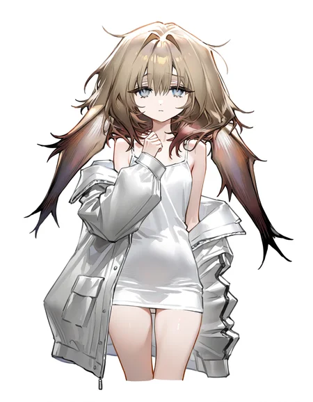 <lora:xileda-000016:1>,xileda,1girl,solo,looking at viewer,simple background,white background,jacket,, masterpiece, best quality, very aesthetic, absurdres,newest, incredibly absurdres,