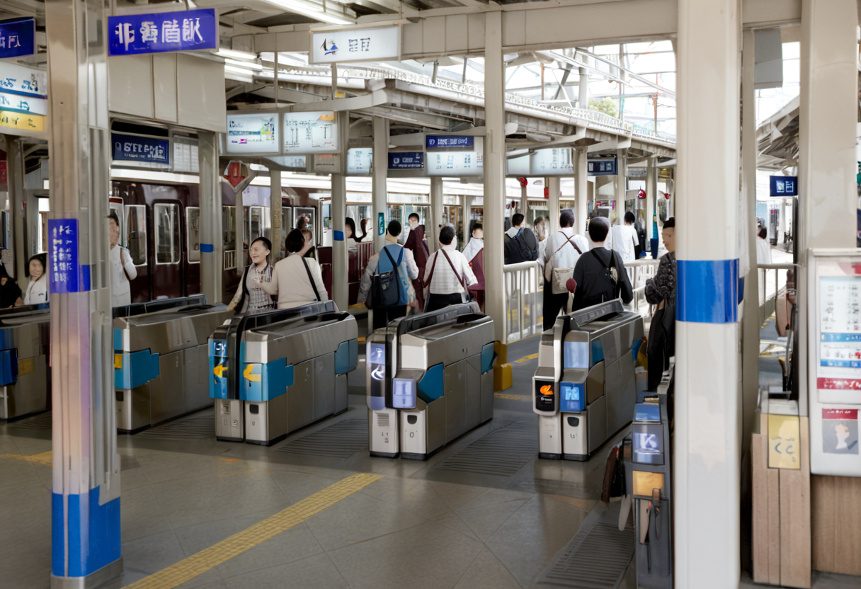masterpiece, best quality, very aesthetic, absurdres,
kaisatsu, koyoenst, train station, multiple boys, scenery, 6+boys, multiple girls, bag, hat, real world location, automatic ticket gate, realistic, photo (medium), photorealistic, photo background, scenery
<lora:kouyouen_st_SDXL_V1:1> <lora:sd_xl_offset_example-lora_1.0:0.5>