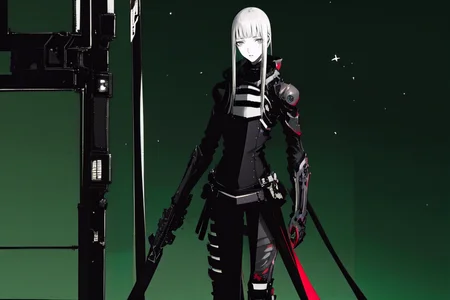 highly insanely detailed, masterpiece, top quality, best quality, highres, 4k, 8k, RAW photo, (very aesthetic, beautiful and aesthetic),
tsutomu nihei,nihei_tsutomu,blame!,blame gakuen!,abara,TNstyle,sidonia_no_kishi,light particles,
<lora:blamev2:0.8>,
(1girl:1.3),
solo focus,
(pure green background,transparent background:1.2),âââ