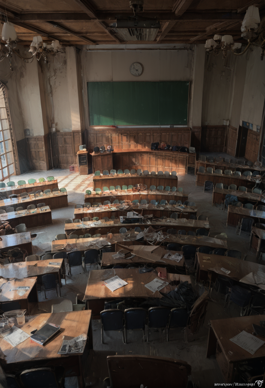 score_9,score_8_up,score_7_up,8k,,ruanyi0726,desk,indoors,chair,lecture theater,<lora:0726 lecture theater_v1_pony:1>
