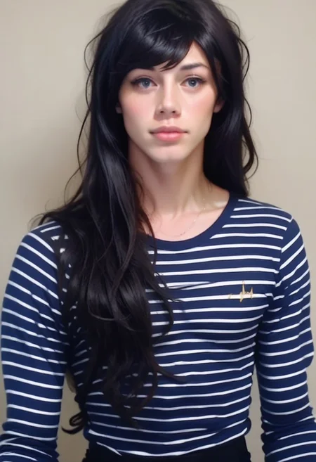 score_9, score_8_up, score_7_up,
rating_safe, source_anime,
1boy, a photo of Addie Hilltye, athletic, striped shirt, black hair, long hair, portrait,
