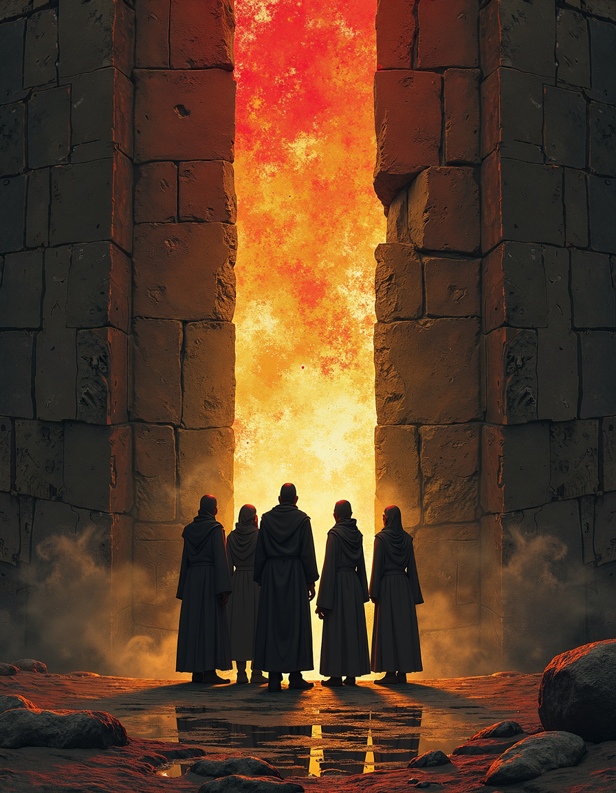 As you stand enragely upon The Wall, suddenly something becomes apparent: the icon's name reveals an element of mystery and intrigue. In the center- left hand stands a group with mysterious symbols on top, as they discuss each others secrets about one other and another in their daily lives: The iconic symbol of magic has transformed this world to create an ancient illusion made almost like gold and steel around it etched on earth in shades of black against red and white. You will see them wielden their wizardial powers as they seek answers to whatever lie before your turn! In this dreamy masterpiece of science fiction and myth, these legendary Secretist characters are ready, Hazy conditions, soft focus, Light, hard Shadows, 35mm, designed by John Blanche, Jeremy Lipking, Max Beckmann, Peter Sedgley