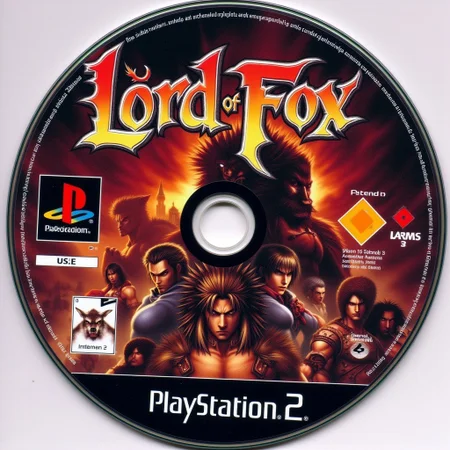 Ps2 cover disk, a Text title "lord fox RPG",