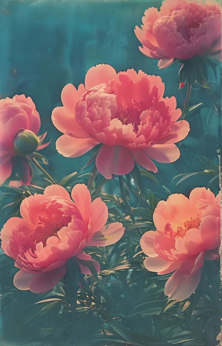 masterpiece,best quality,<lora:tbh252-sdxl:0.9>,illustration,style of Solargram decaying peonies