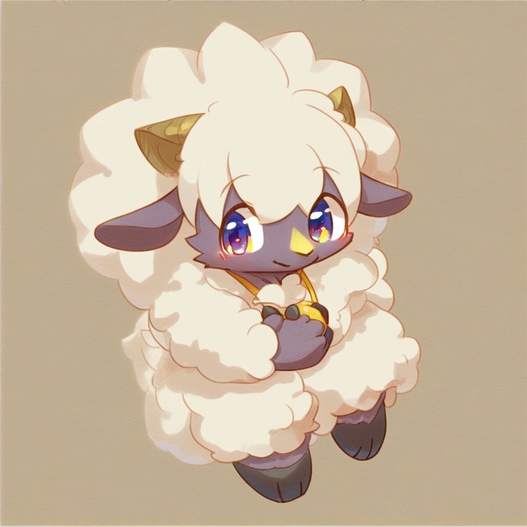 furry, anthro, cute, kemono, male focus, solo, sheep, score_9, score_8_up, male, full body, digital art, highly detailed, zPDXL2
