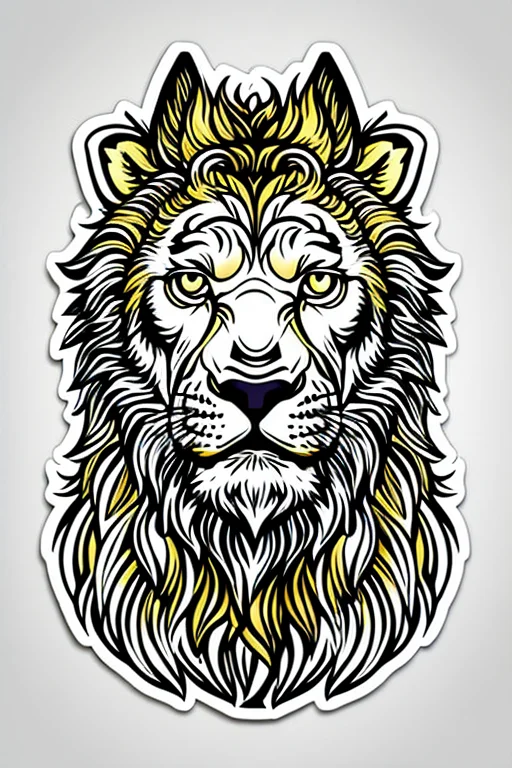 leo animal ((stickers)) retro (high quality) <lora:stickersAnimeStyle_v10:0.6>, closeup