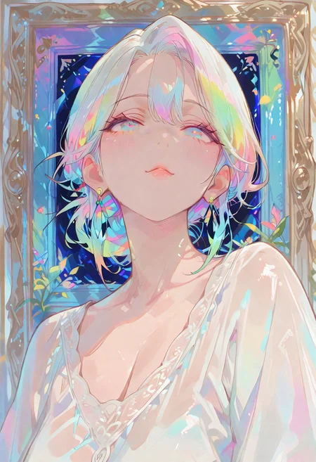 masterpiece, absurdres, newest,extremely detailed, sharp focus, best quality, amazing quality, very aesthetic, matching eyes, colorful, gorgeous mature woman,
