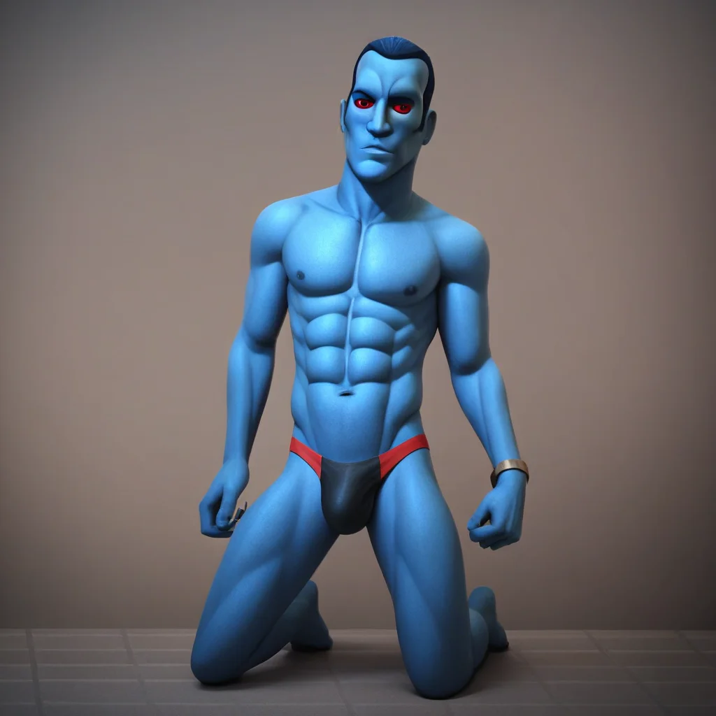 Thrawn, 1boy, blue skin, solo, male focus, colored skin, alien, red eyes, swimsuit, male swimwear, abs, bracelet, speedo, topless male, score_9, score_8_up, score_7_up, score_6_up <lora:vinceteaa_020_04v2-step00000400r:1> good face, good eyes, looking at viewer, full body,