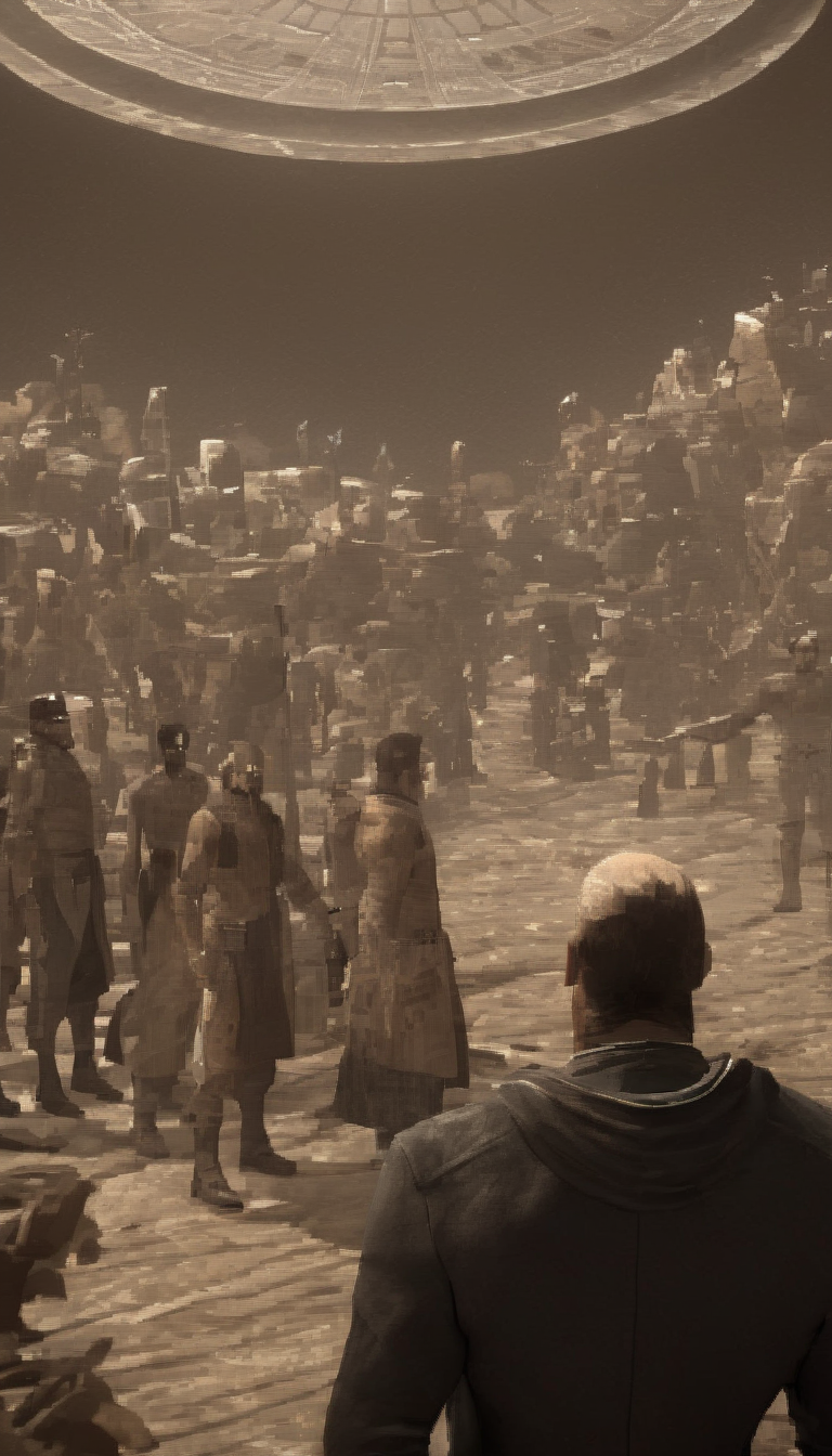 Cinematic scene, Brotherhood of NOD, detailed background, masterpiece, best quality, high quality, absurdres <lora:command_and_conquer_xl_v2:1>