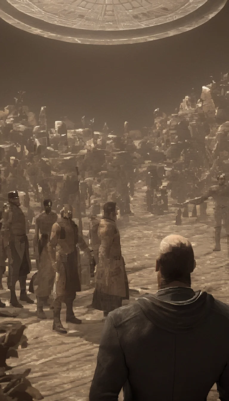 Cinematic scene, Brotherhood of NOD, detailed background, masterpiece, best quality, high quality, absurdres <lora:command_and_conquer_xl_v2:1>