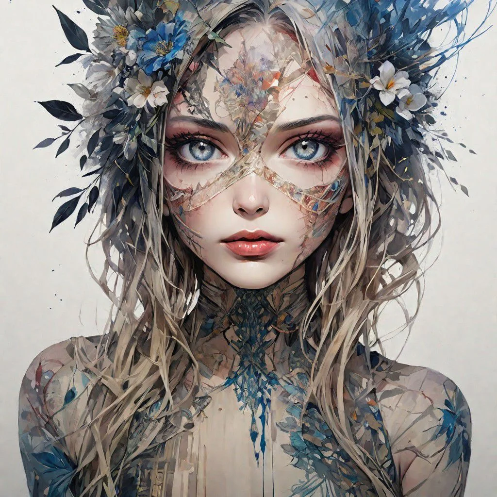 Sultry seductress at party, by Minjae Lee, Carne Griffiths, Emily Kell, Steve McCurry, Geoffroy Thoorens, Aaron Horkey, Jordan Grimmer, Greg Rutkowski, amazing depth,high resolution, ink painting