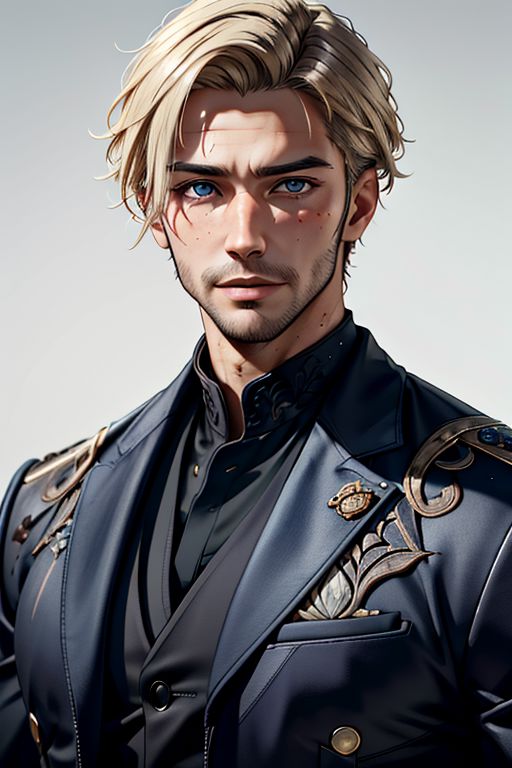 Master piece, highest quality, highest possible OverallDetail, semirealistic,  blue eyes,
Create an elder of a cultivator sect.
The character looks like he is in his late twenties or early thirties. He is handsome.
He has blond styled hair. 
His eyes are blue. Detailed face.