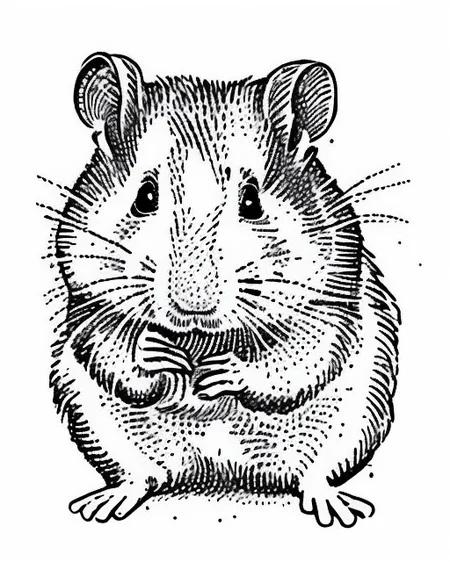 a hamster in hedcut style <lora:GazHedcut:1.05>
