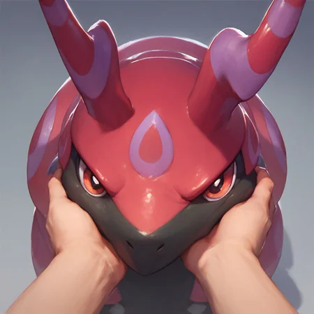 score_9, score_8_up, score_7_up, pokemon artstyle,
scolioede, pokemon creature, feral, cheek squash, hands on another's face, hands on another's cheeks, solo focus, pov hands, angry, annoyed, squinting, standing, upper body portrait